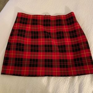 Zara Plaid Mini Skirt